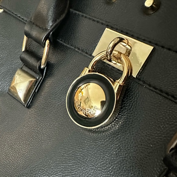 Jean Louis Scherrer VEGAN LEATHER large black studded tote - Picture 7 of 7